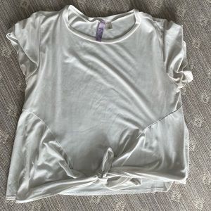 White Front Tie Shirt